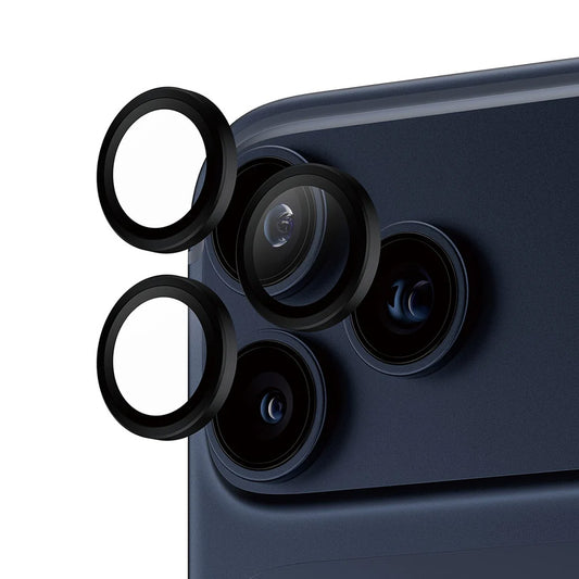 Beskyttelsesfilm til bagkameraet PanzerGlass Hoops til Apple iPhone 17 Pro Max / 17 Pro / 16 Pro Max / 16 Pro, Hærdet glas, Sort