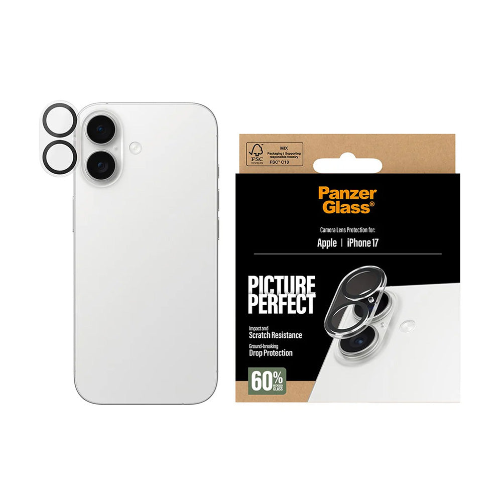Beskyttelsesfilm til bagkamera PanzerGlass PicturePerfect til Apple iPhone 17, Hærdet glas, Transparent