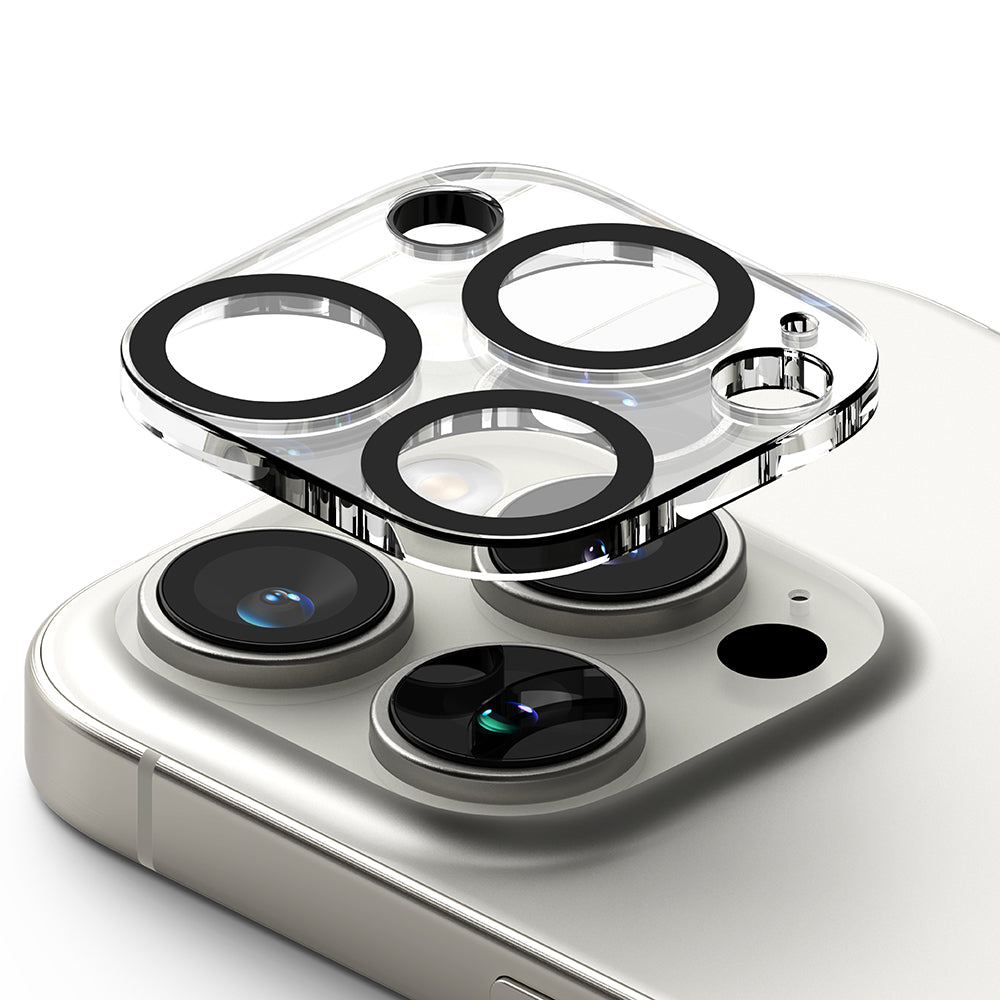 Beskyttelsesfilm til Ringke bagkamera for Apple iPhone 16 Pro Max / 16 Pro, Hærdet glas, Sæt med 2 stykker, Gennemsigtig