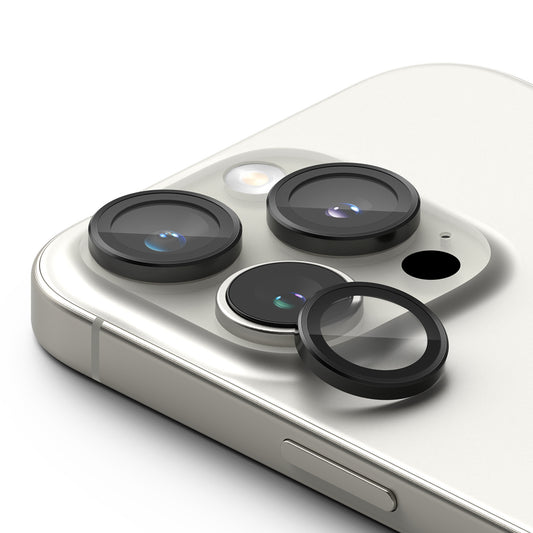 Beskyttelsesfilm til Ringke bagkamera for Apple iPhone 16 Pro Max / 16 Pro, Hærdet glas, Sæt med 2 stykker, Sort