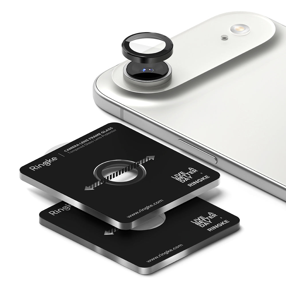 Beskyttelsesfilm til Ringke bagkamera for Apple iPhone 17 Air, Hærdet glas, Sort