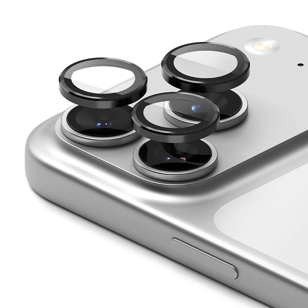 Beskyttelsesfilm til Ringke bagkamera for Apple iPhone 17 Pro Max / 17 Pro, Hærdet glas, Sort