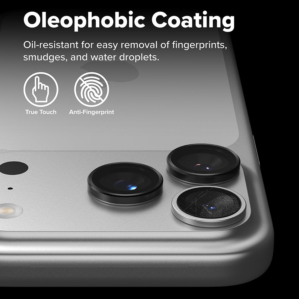 Beskyttelsesfilm til Ringke bagkamera for Apple iPhone 17 Pro Max / 17 Pro, Hærdet glas, Sort