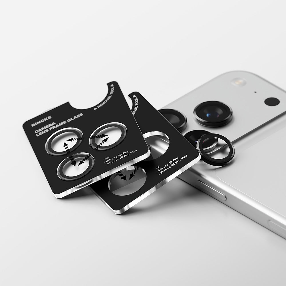 Ringke bagkamera beskyttelsesfilm til Apple iPhone 18 Pro / 18 Pro Max, hærdet glas, sæt med 2 stk., gennemsigtig