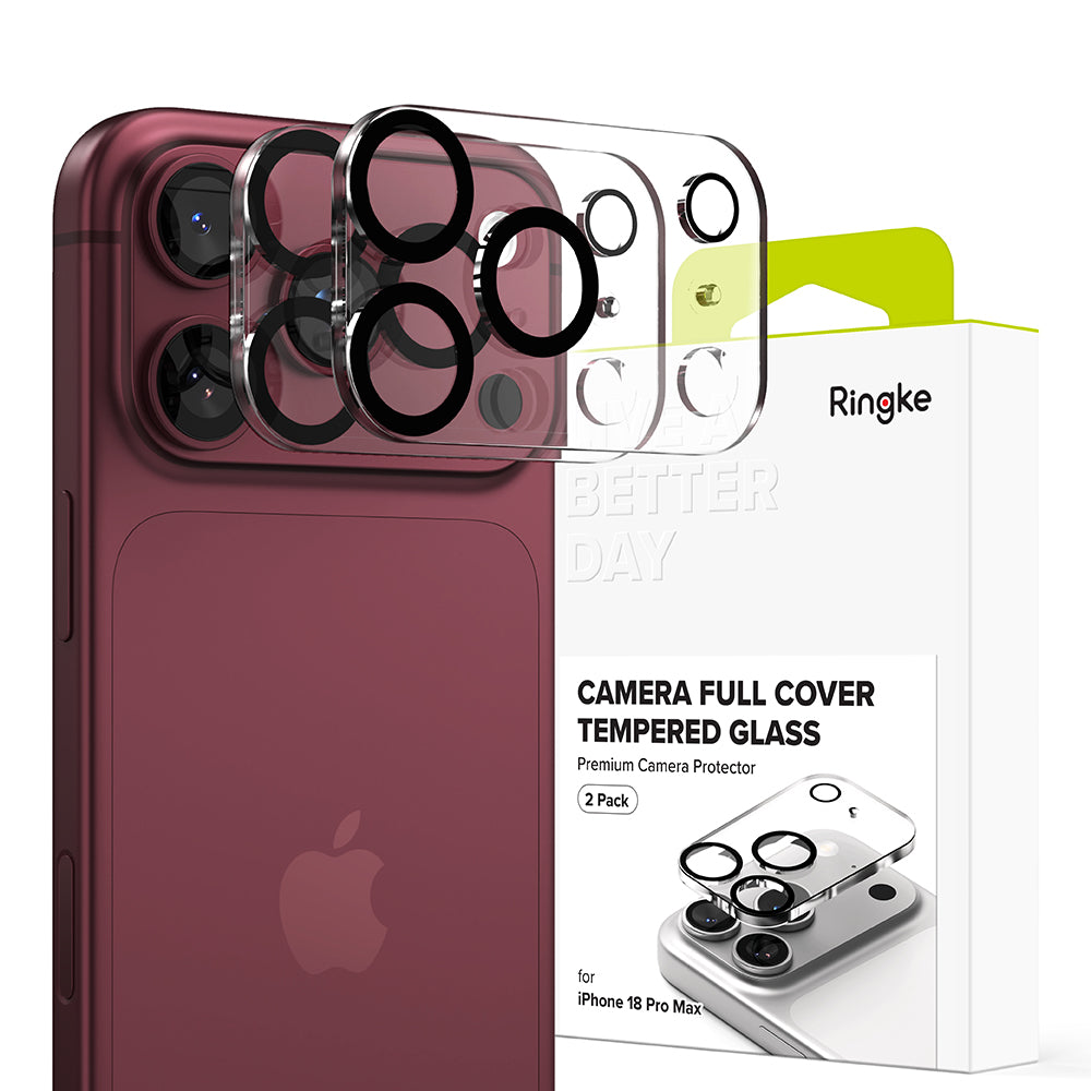 Ringke bagkamera beskyttelsesfilm til Apple iPhone 18 Pro Max, hærdet glas, sæt med 2 stk., gennemsigtig
