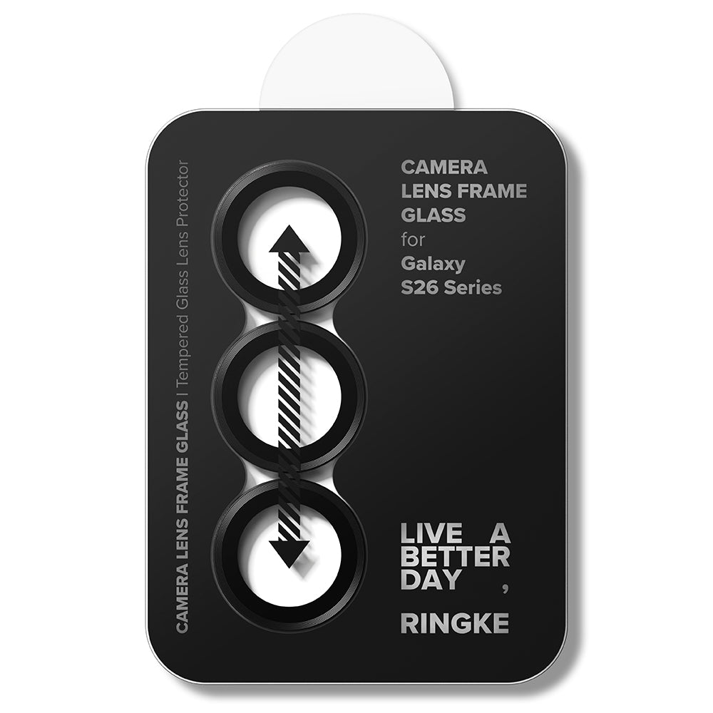 Beskyttelsesfilm til Ringke bagkamera for Samsung Galaxy S26 Plus S947 / S26, Hærdet glas, Sæt med 2 stykker, Sort
