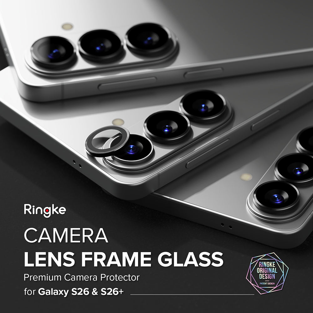 Beskyttelsesfilm til Ringke bagkamera for Samsung Galaxy S26 Plus S947 / S26, Hærdet glas, Sæt med 2 stykker, Sort
