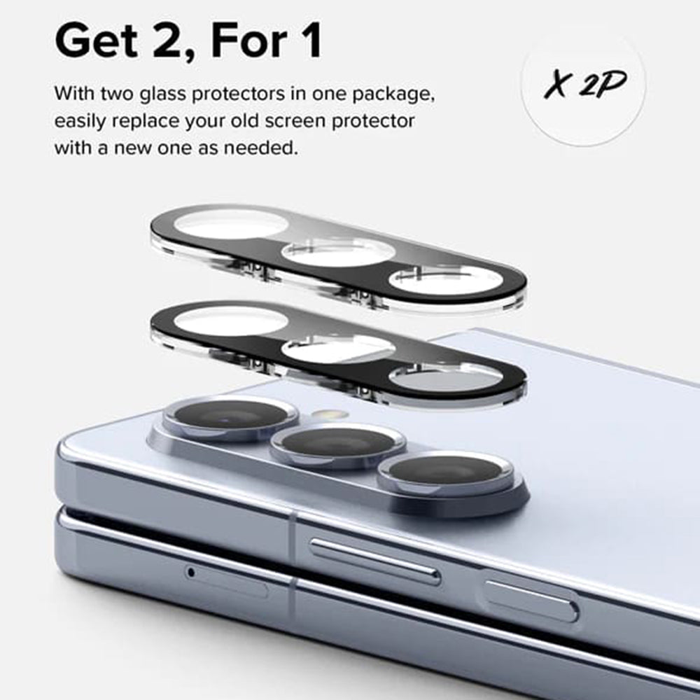 Ringke beskyttelsesfilm til bagkamera til Samsung Galaxy Z Fold5 F946, hærdet glas, sæt med 2 stk., gennemsigtig