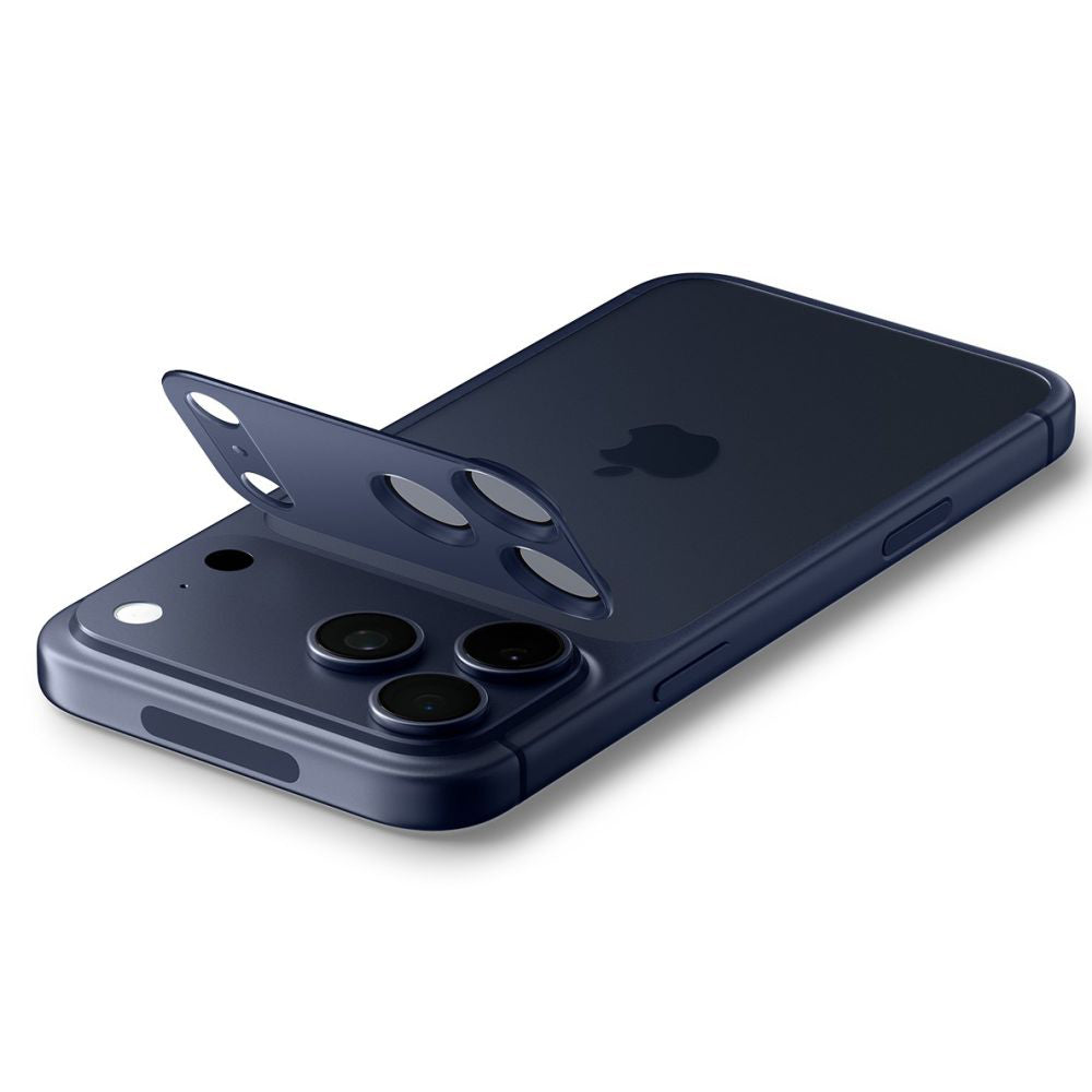 Beskyttelsesfilm til bagkameraet Spigen GlastR EZ FIT Optik Pro XL til Apple iPhone 17 Pro, Hærdet Glas, Blå AGL10646