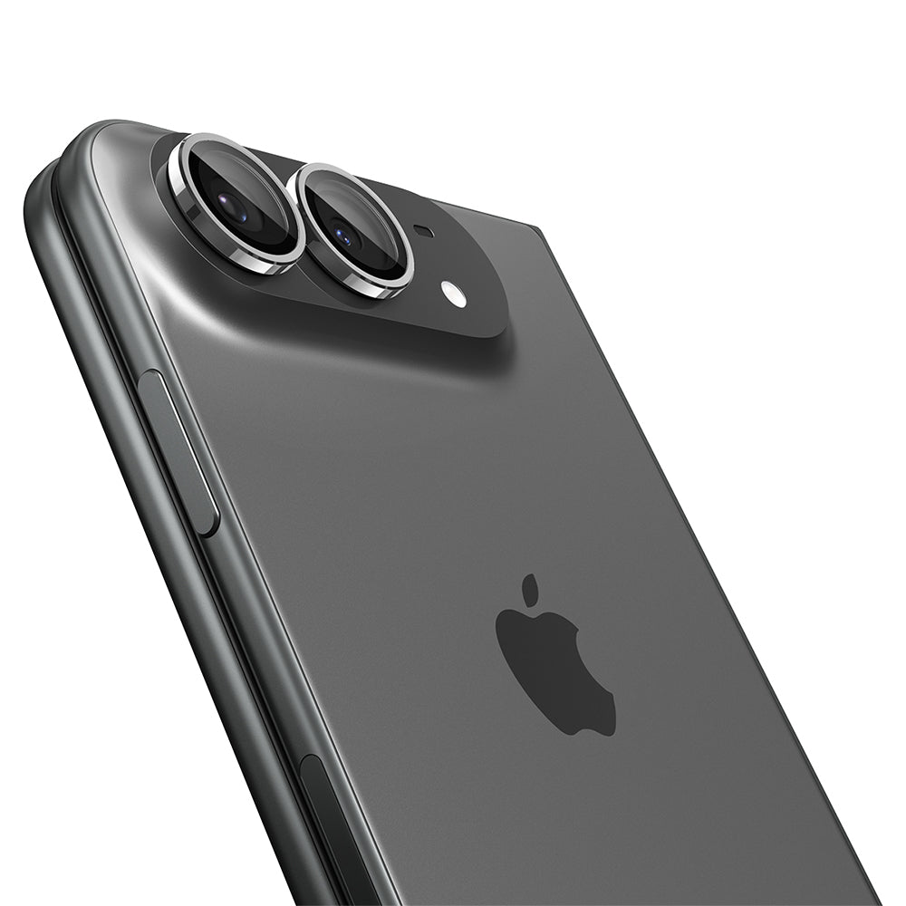 Beskyttelsesfilm til bagkamera Spigen GlastR EZ FIT Optik Pro til Apple iPhone Duo, hærdet glas, sæt med 2 stk., grå AGL12012