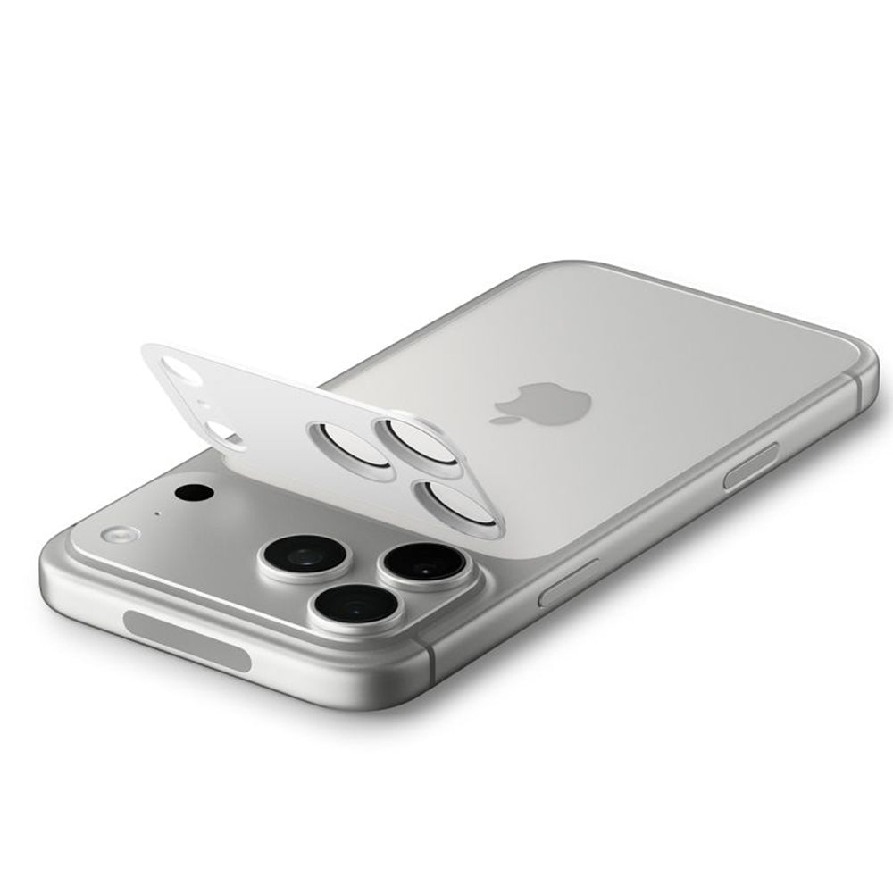 Spigen GlastR EZ FIT Optik Pro XL Rear Camera Protector for Apple iPhone 17 Pro Max, Tempered Glass, Silver AGL10652