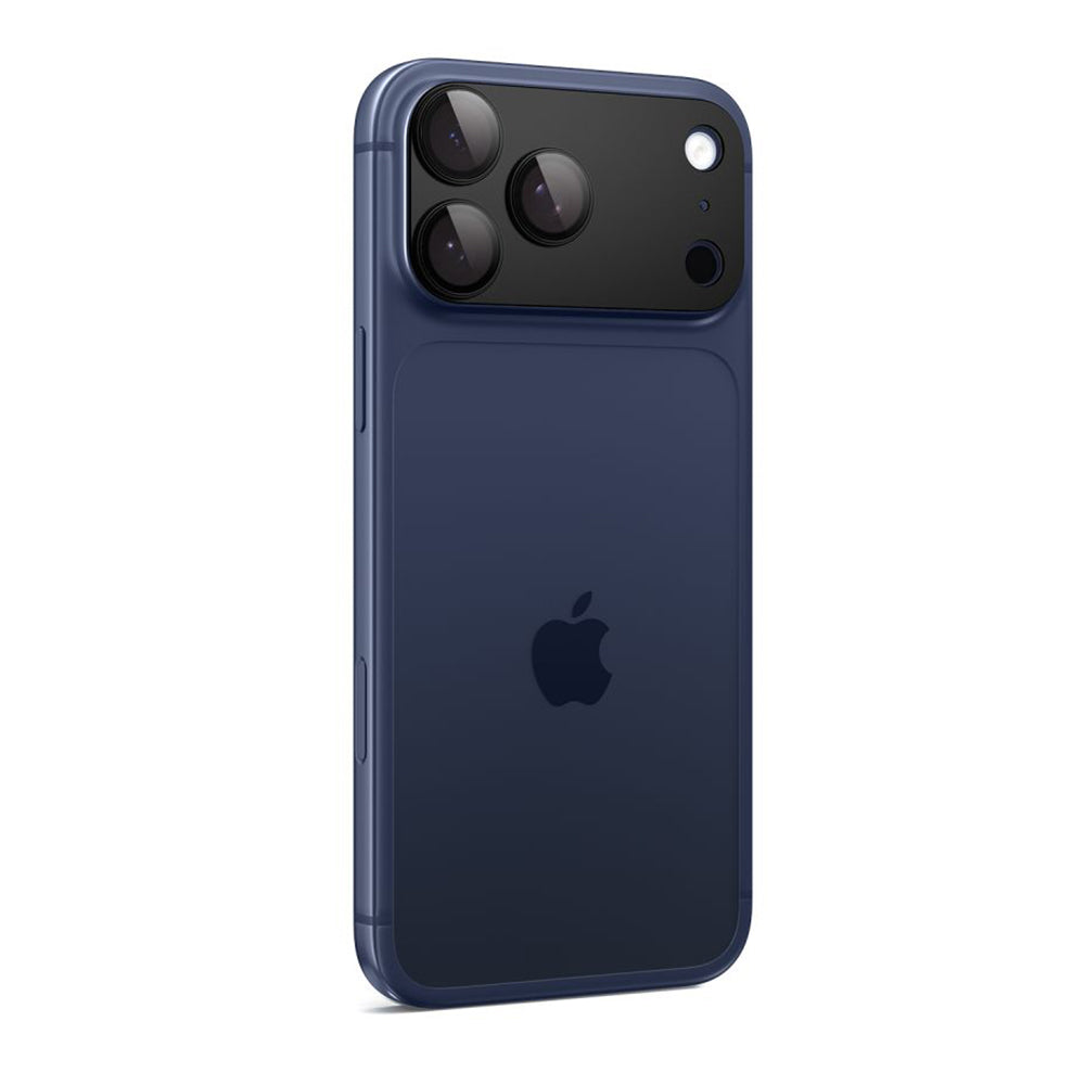 Beskyttelsesfilm til bagkameraet Spigen GlastR EZ FIT Optik Pro XL til Apple iPhone 17 Pro, Hærdet Glas, Sort AGL10644