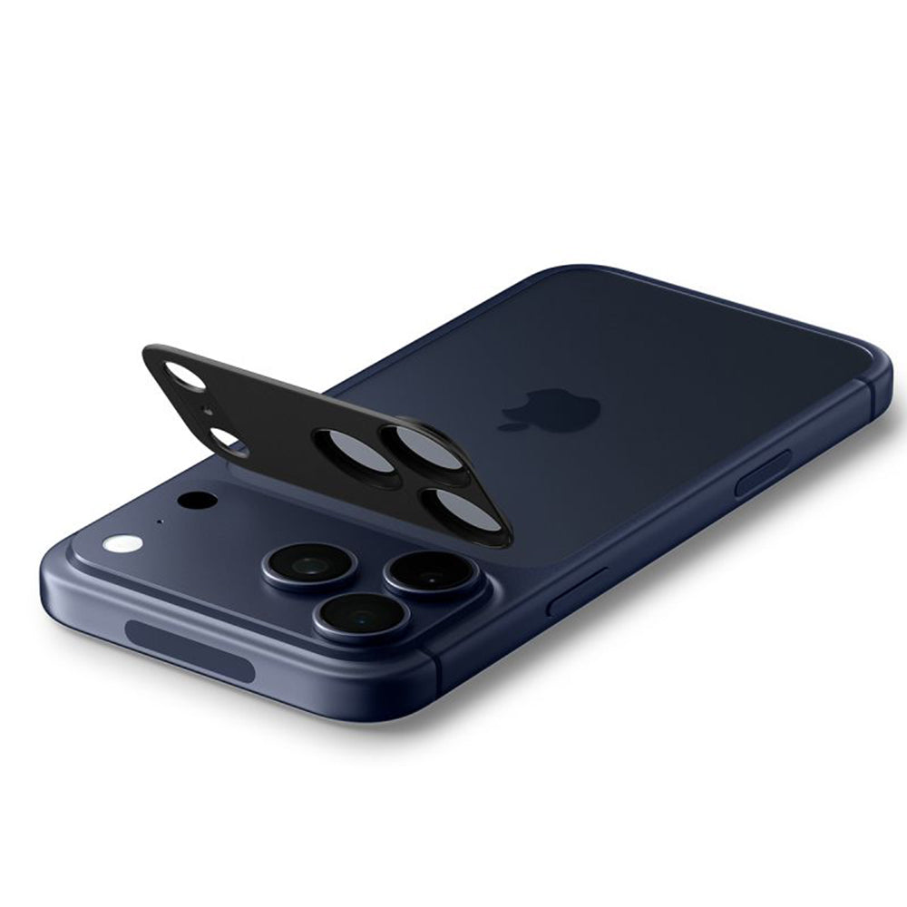 Beskyttelsesfilm til bagkameraet Spigen GlastR EZ FIT Optik Pro XL til Apple iPhone 17 Pro, Hærdet Glas, Sort AGL10644