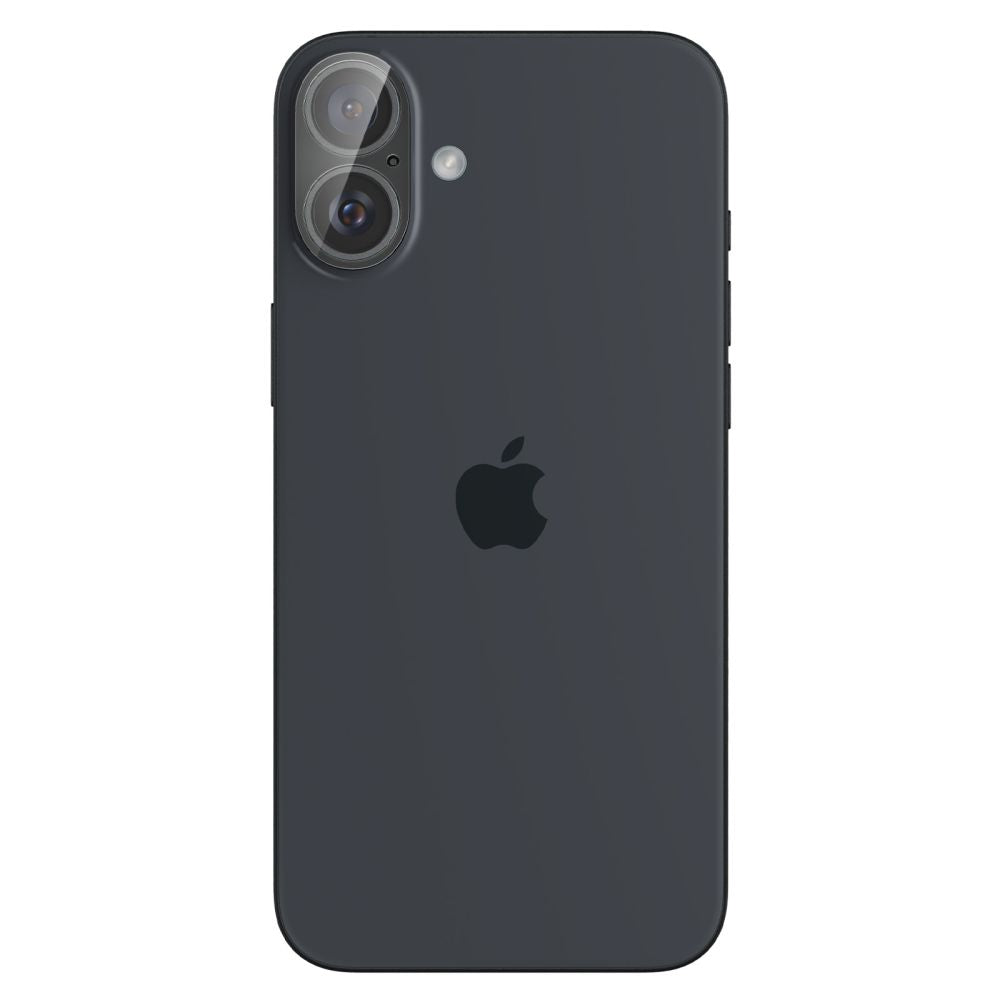 Beskyttelsesfilm til bagkamera Spigen GlastR Optik til Apple iPhone 16 Plus / 16, hærdet glas, sæt med 2 stk., gennemsigtig AGL07923