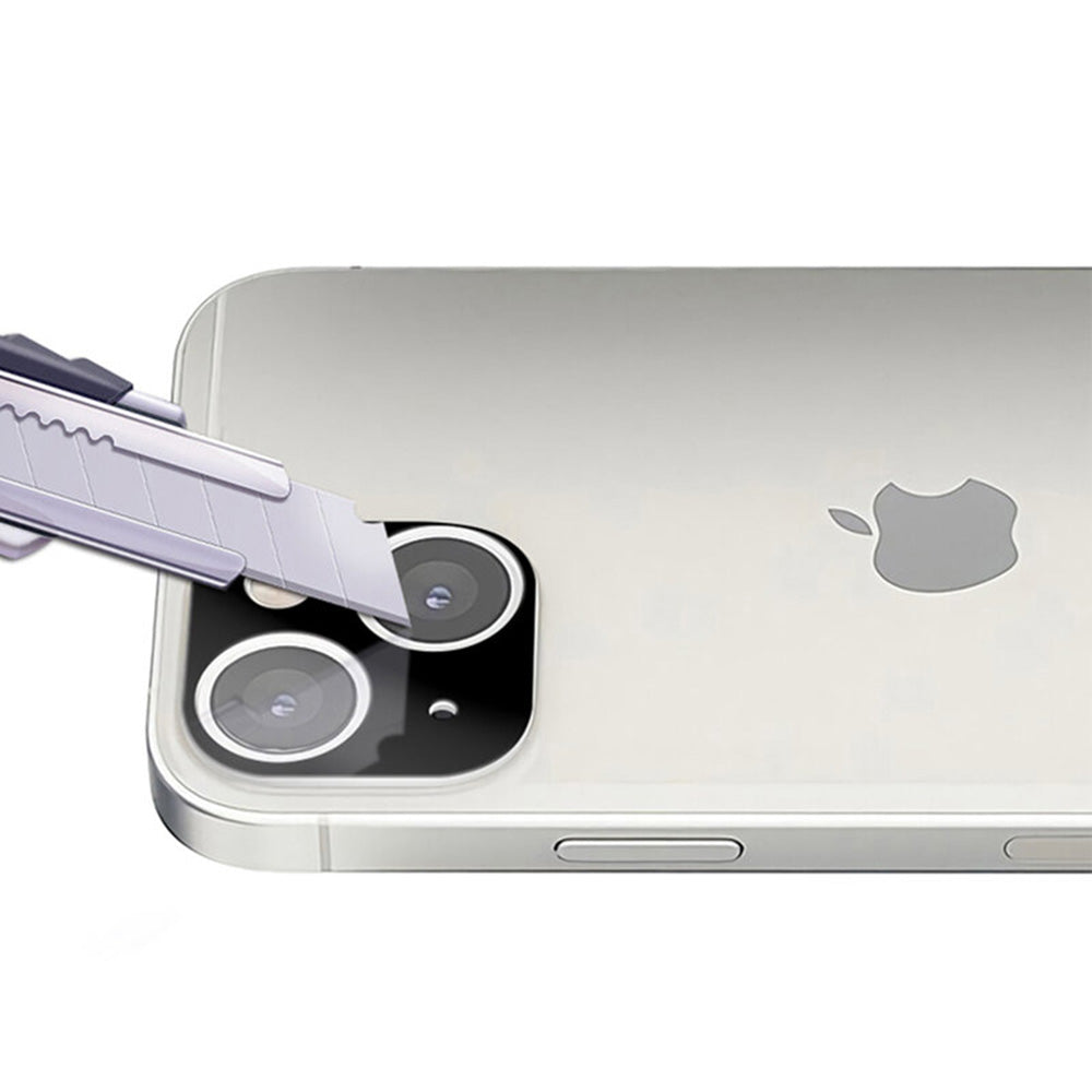 Techsuit bagkamera beskyttelsesfilm til Apple iPhone 13 mini / 13, hærdet glas, sort