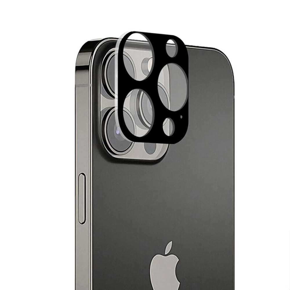 Techsuit bagkamera beskyttelsesfilm til Apple iPhone 13 Pro Max / 13 Pro, hærdet glas, sort
