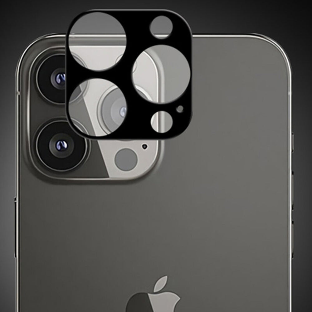 Techsuit bagkamera beskyttelsesfilm til Apple iPhone 13 Pro Max / 13 Pro, hærdet glas, sort