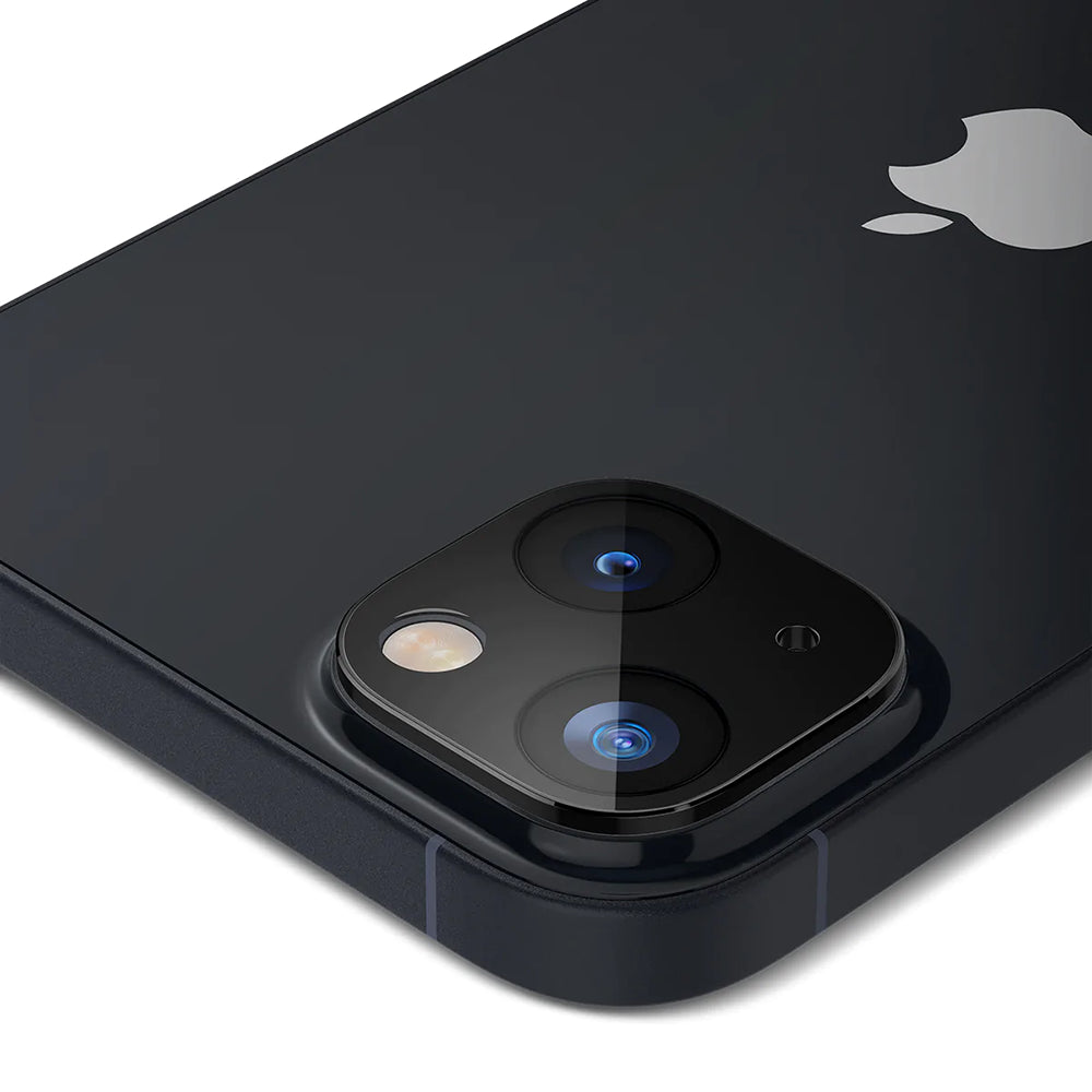 Techsuit bagkamera beskyttelsesfilm til Apple iPhone 14 Plus / 14, hærdet glas, sort