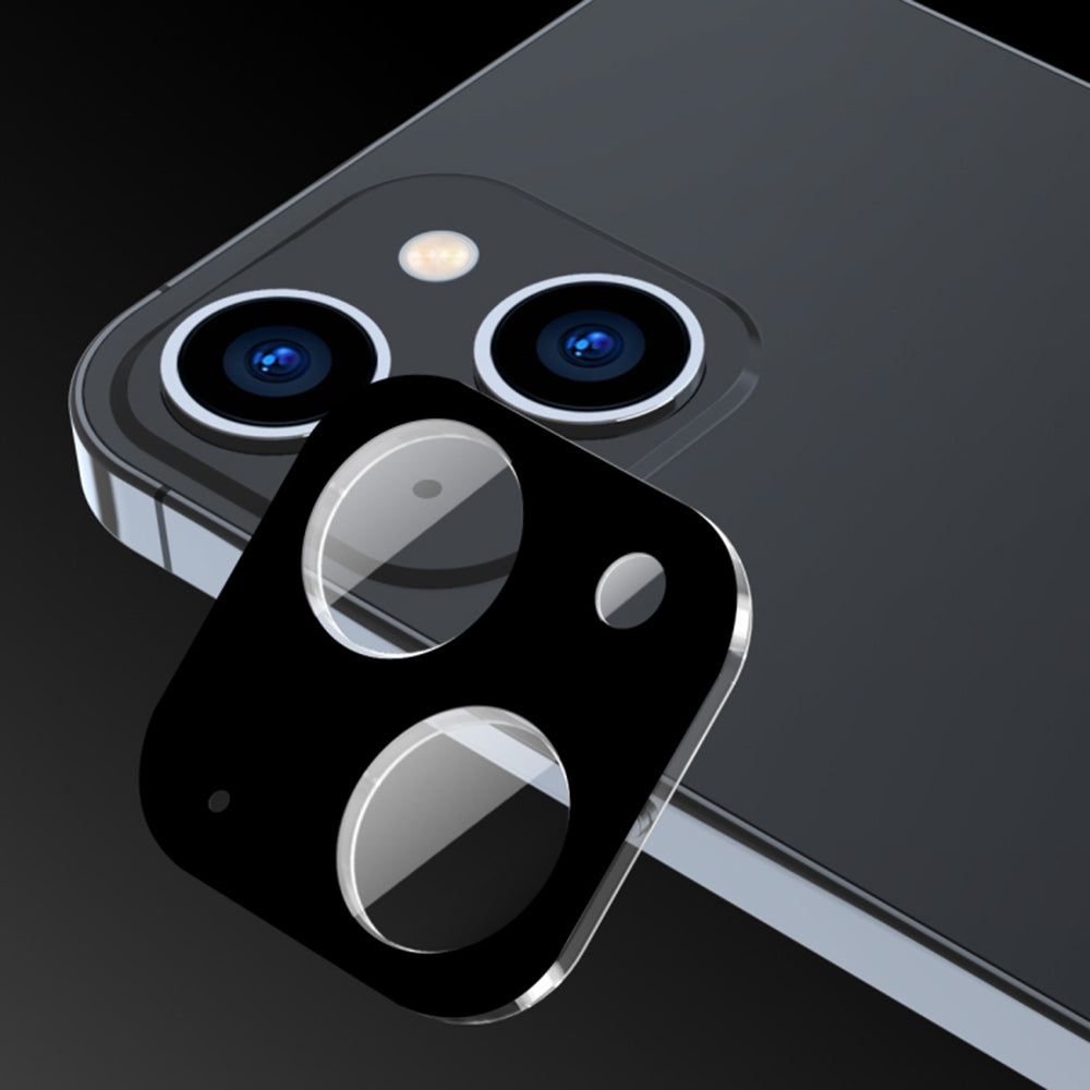 Techsuit beskyttelsesfilm til bagkamera til Apple iPhone 15 Plus / 15, hærdet glas, sort
