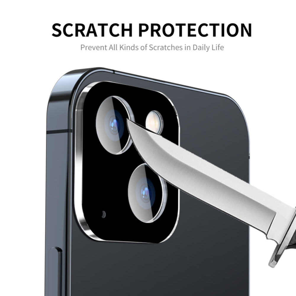 Techsuit beskyttelsesfilm til bagkamera til Apple iPhone 15 Plus / 15, hærdet glas, sort