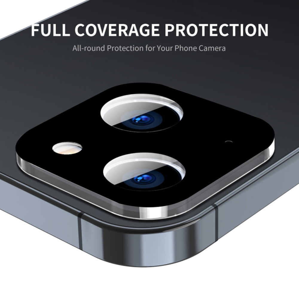Techsuit beskyttelsesfilm til bagkamera til Apple iPhone 15 Plus / 15, hærdet glas, sort