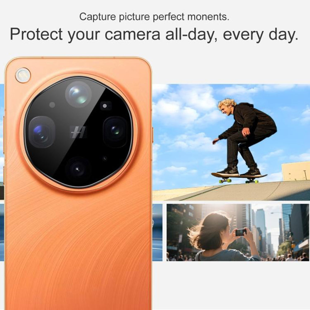Beskyttelsesfilm til bagkamera Techsuit til Oppo Find X9 Ultra, hærdet glas, sort