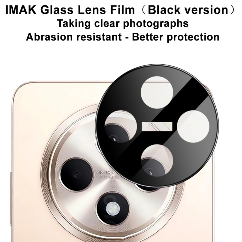 Techsuit bagkamera beskyttelsesfilm til Oppo Reno12 FS 5G / Reno12 FS 4G / Reno12 F 4G / Reno12 F, hærdet glas, sort