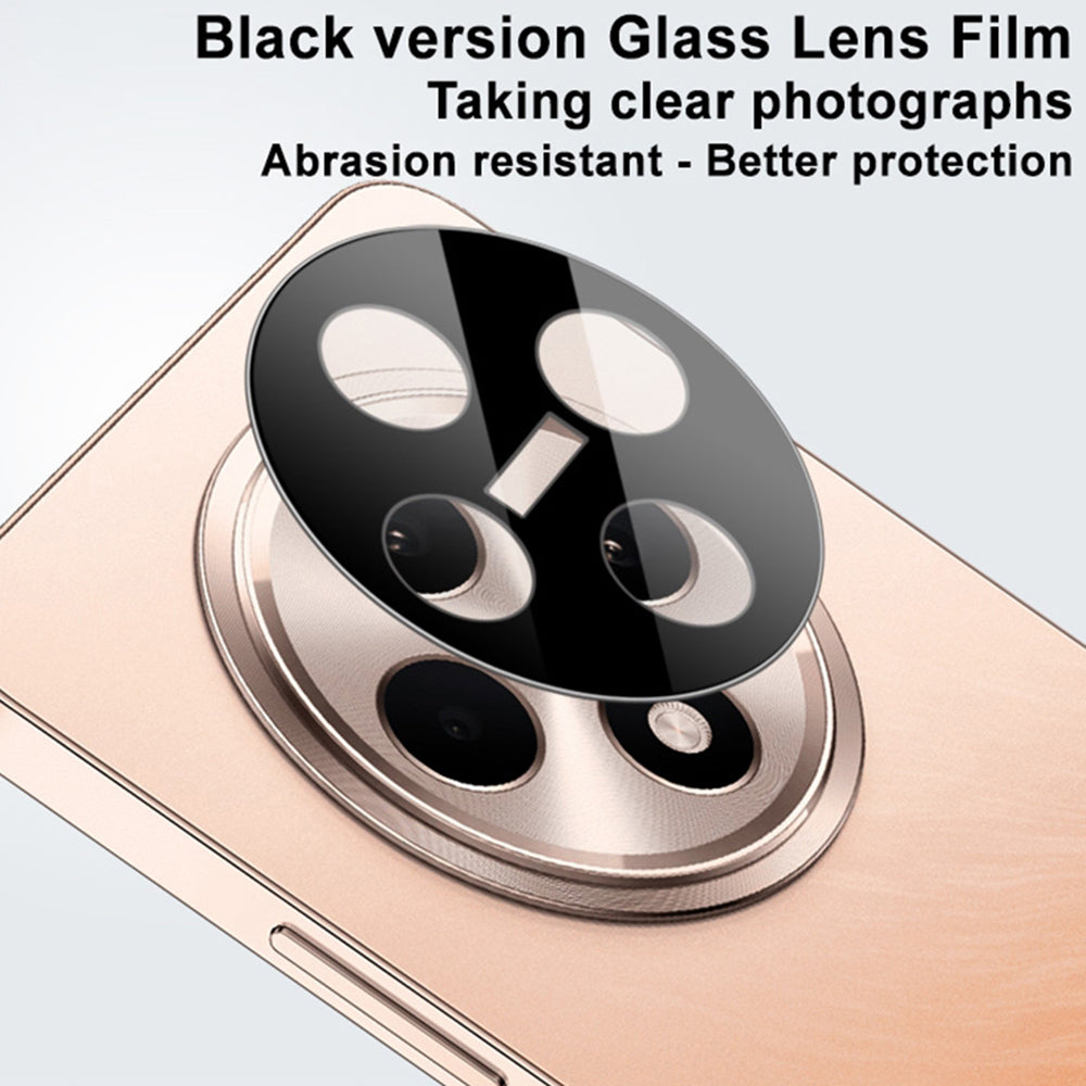 Techsuit bagkamera beskyttelsesfilm til Oppo Reno12 FS 5G / Reno12 FS 4G / Reno12 F 4G / Reno12 F, hærdet glas, sort