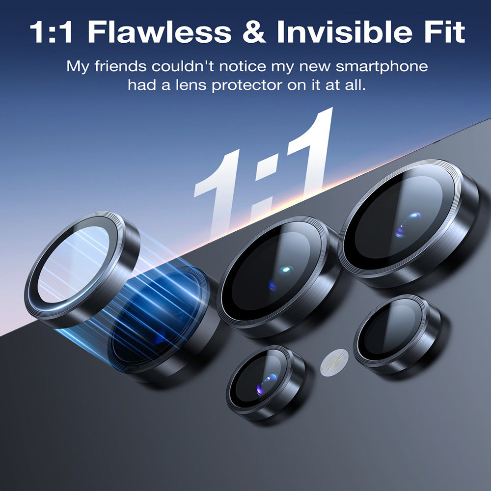Beskyttelsesfilm til bagkameraet Torras Lensguard til Samsung Galaxy S26 Ultra S948, Hærdet glas, Sort