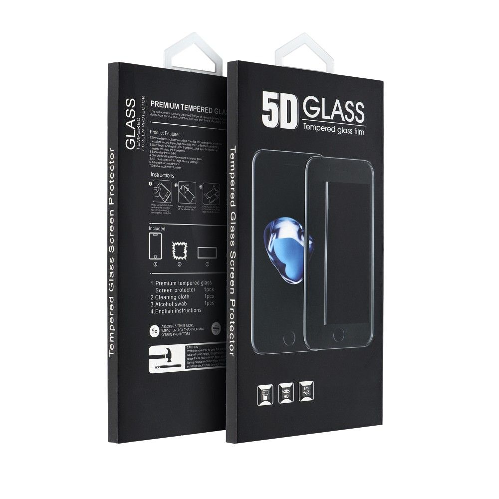 OEM Skærmbeskytter til Samsung Galaxy A40 A405, Hærdet Glas, Full Glue, 5D, Sort