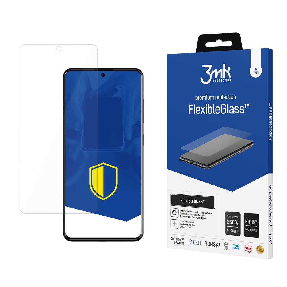 3MK FlexibleGlass Skærmbeskytter til Samsung Galaxy A52s 5G A528 / A52 5G A526 / A52 A525, Fleksibelt Glas, Fuld Lim