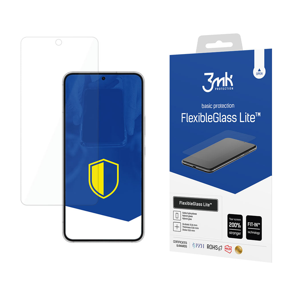 Skærmbeskyttelsesfolie 3MK FlexibleGlass Lite til Samsung Galaxy S22 5G S901, Fleksibelt Glas, Fuldklæbende