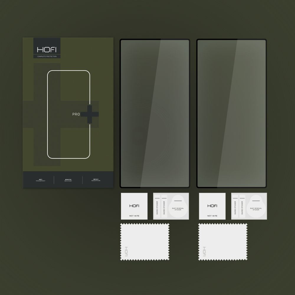 Beskyttelsesfilm til skærm HOFI Glass PRO+ til Samsung Galaxy S24 Ultra S928, Hærdet glas, Fuldklæbende, Sæt med 2 stykker, 2.5D, Sort