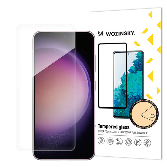 WZK Skærmbeskytter til Samsung Galaxy S24 S921, skærmet glas, fuld limning, gennemsigtig