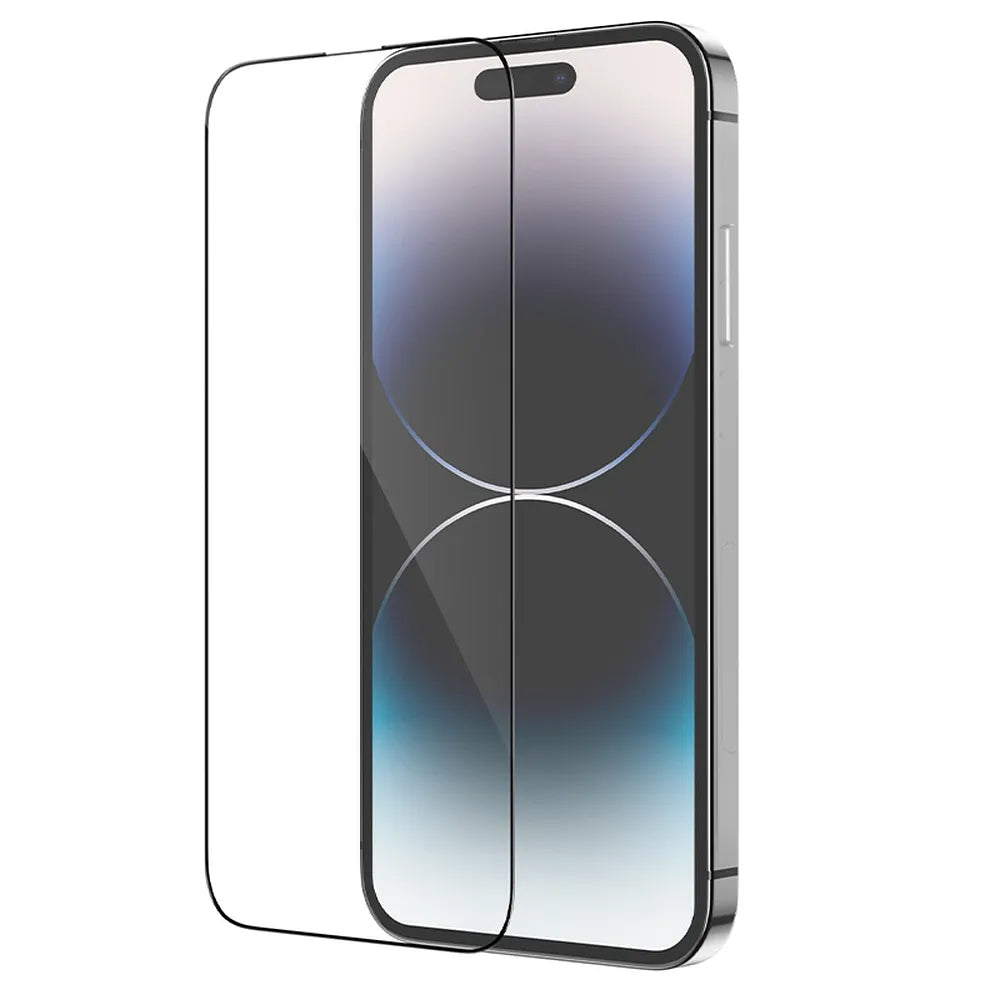 Beskyttelsesfilm til skærm HOCO til Apple iPhone 14 Pro Max, Hærdet Glas, Fuldklæbende, Sæt med 25 stykker, Sort