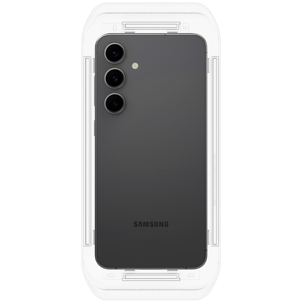 Spigen EZ FIT skærmbeskytter til Samsung Galaxy S24 FE S721, glasbeskyttet, fuld lim, sæt med 2 dele AGL08729