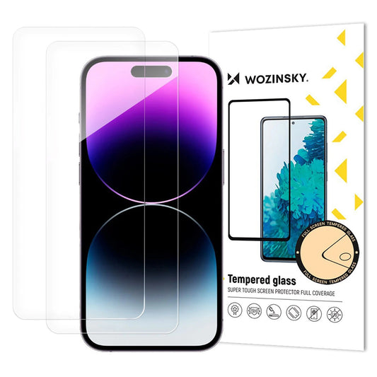 Skærmbeskyttelsesfilm WZK til Apple iPhone 17 Air, Hærdet Glas, Full Glue, Sæt med 2 stykker