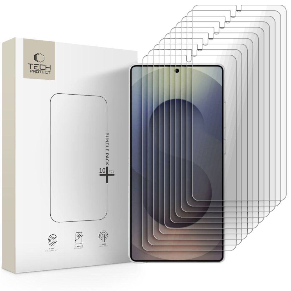 Skærmbeskyttelsesfolie Tech-Protect til Samsung Galaxy S26 Ultra S948, Hærdet Glas, Fuldklæbende, Sæt med 10 stykker