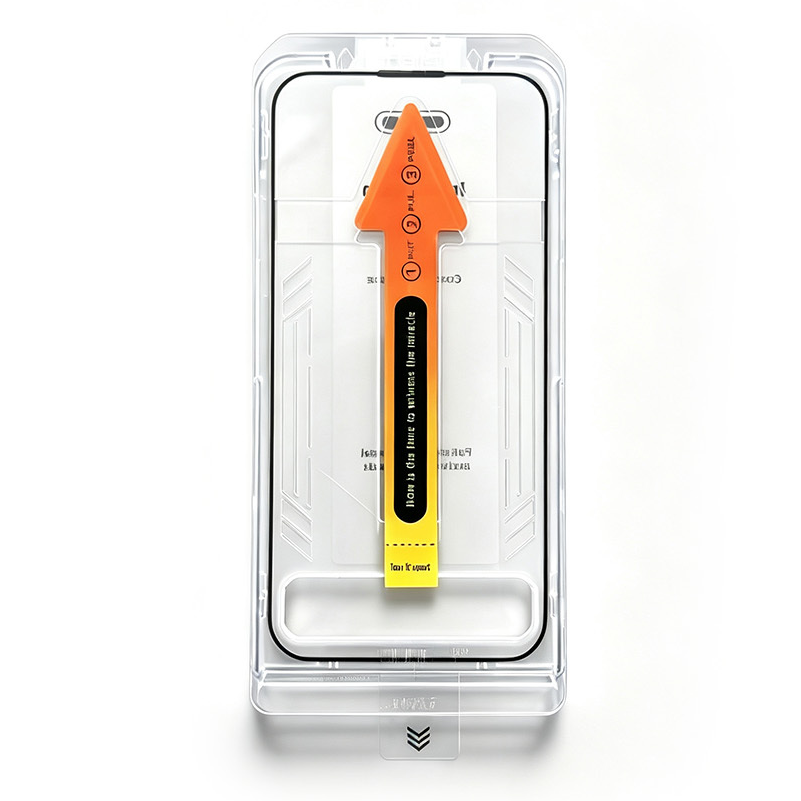 OEM Dust Free Easy Fit skærmbeskyttelse til Apple iPhone 16 Plus / 15 Plus / 14 Pro Max, hærdet glas, fuldlimet, sort