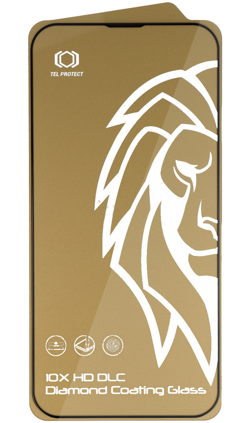 Tel Protect 10X HD DLC Diamond Coating skærmbeskytter til Apple iPhone 17 / 16 Pro, hærdet glas, fuldlimet, sort