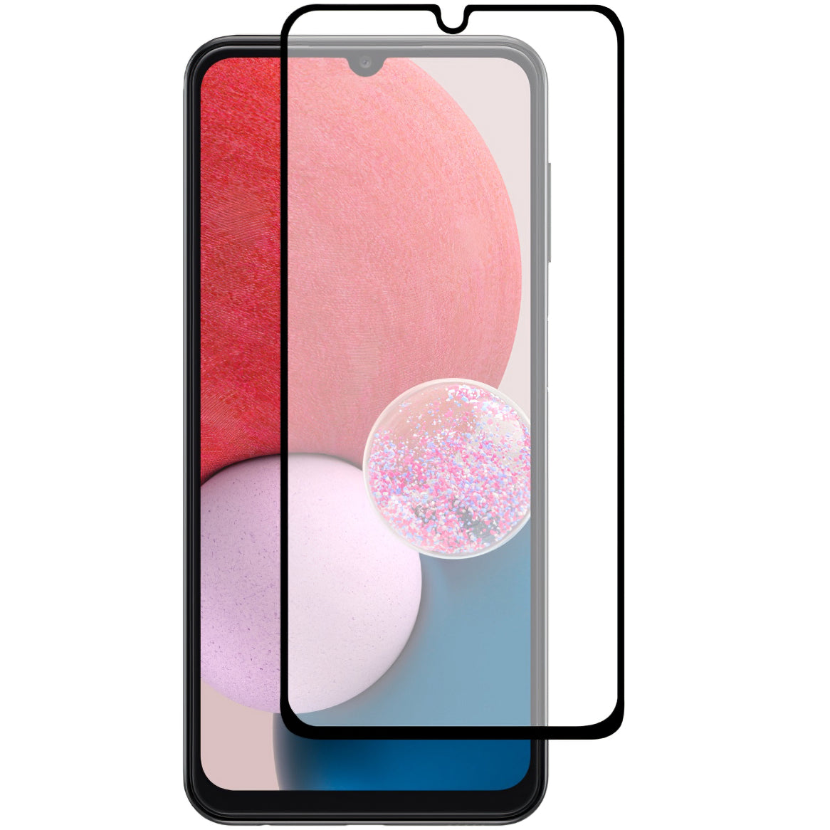 OEM-skærmbeskytter til Samsung Galaxy A15 5G A156 / A15 A155 / A25 A256, glasskærm, fuld lim, 9D, sort