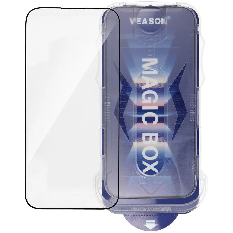 Veason skærmbeskytter til Apple iPhone 14 Plus / 13 Pro Max, glasbeskyttet, fuld limning, 6D, sort