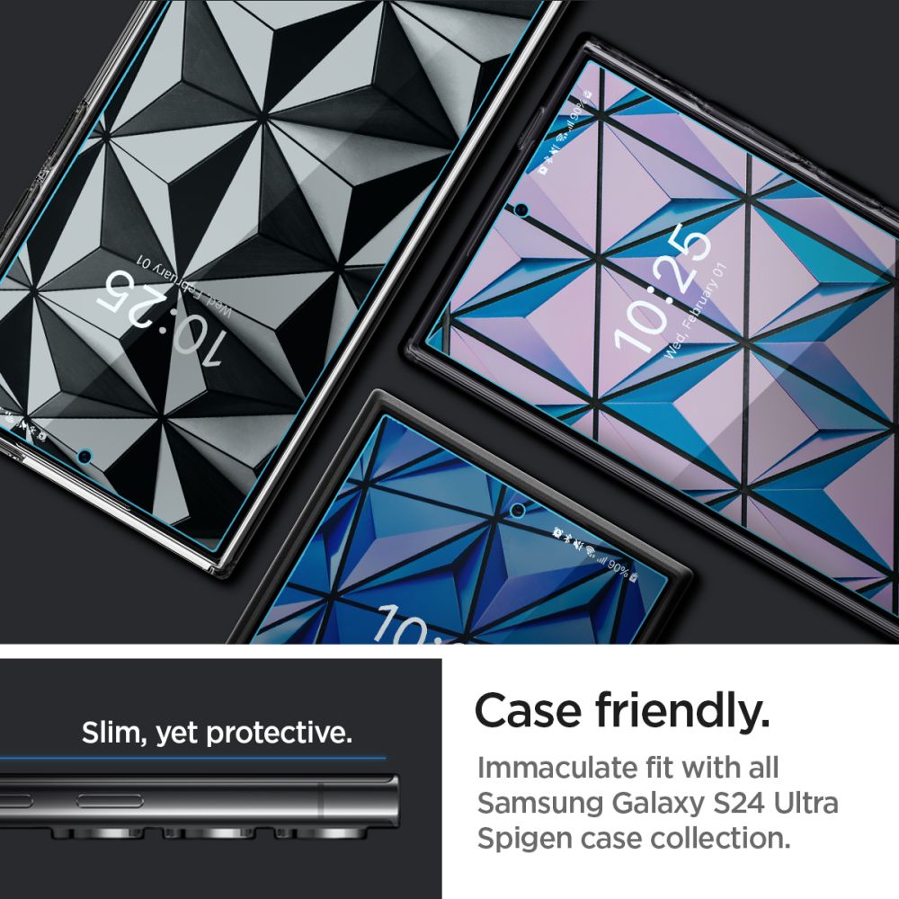 Beskyttelsesfilm til skærm Spigen Neo Flex til Samsung Galaxy S24 Ultra S928, Plastik, Sæt med 2 stykker