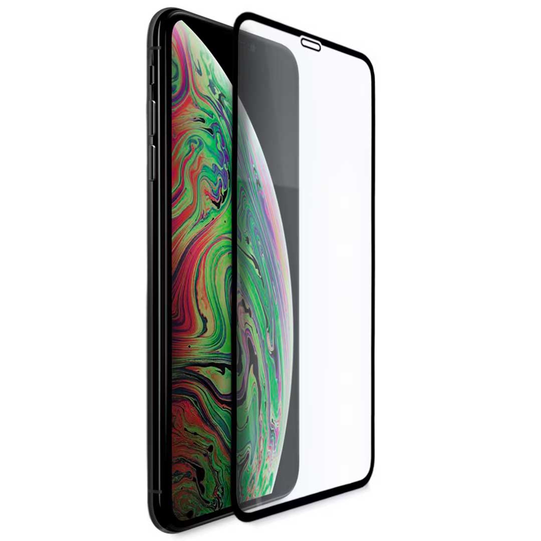 Skærmbeskytter Veason PRO til Apple iPhone XS Max, glasbeskyttet, fuld limning, 6D, sort