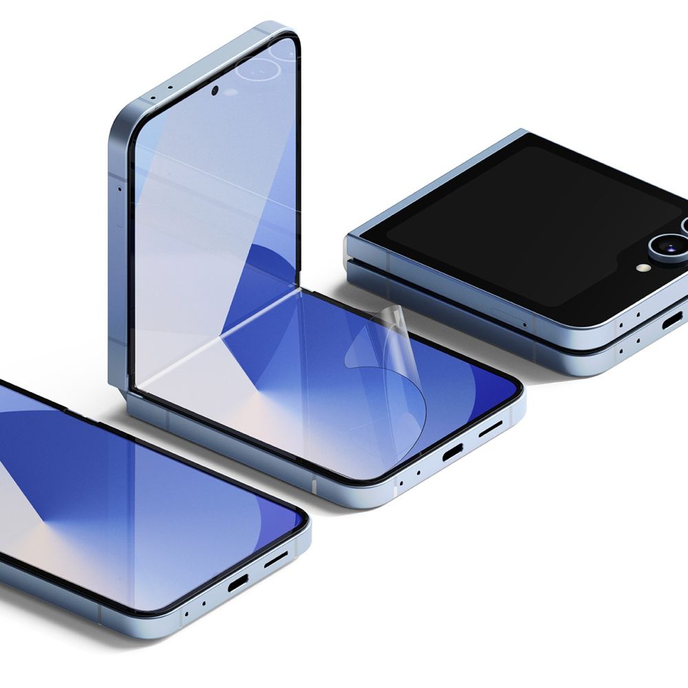 Beskyttelsesfilm til indvendig skærm Ringke Dual Easy for Samsung Galaxy Z Flip6 F741, Plastik, Sæt med 2 stykker