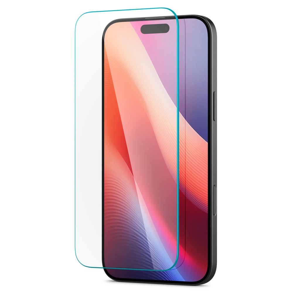 Beskyttelsesfilm til skærm Spigen GlastrR Slim HD til Apple iPhone 16 / 15, Hærdet Glas, Fuldklæbende, 2.5D AGL06910