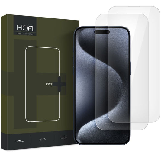 Screen Protector HOFI Glass PRO+ for Apple iPhone 16 Plus, Glass Shielded, Full Glue, Set 2 pieces, 2.5D