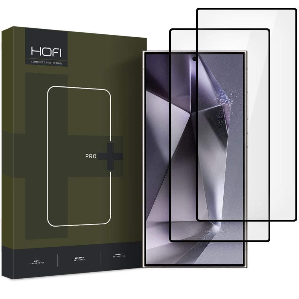 Skærmbeskyttelsesfilm HOFI Glass PRO+ til Samsung Galaxy S25 Ultra S938, hærdet glas, fuld lim, sæt med 2 stk., sort