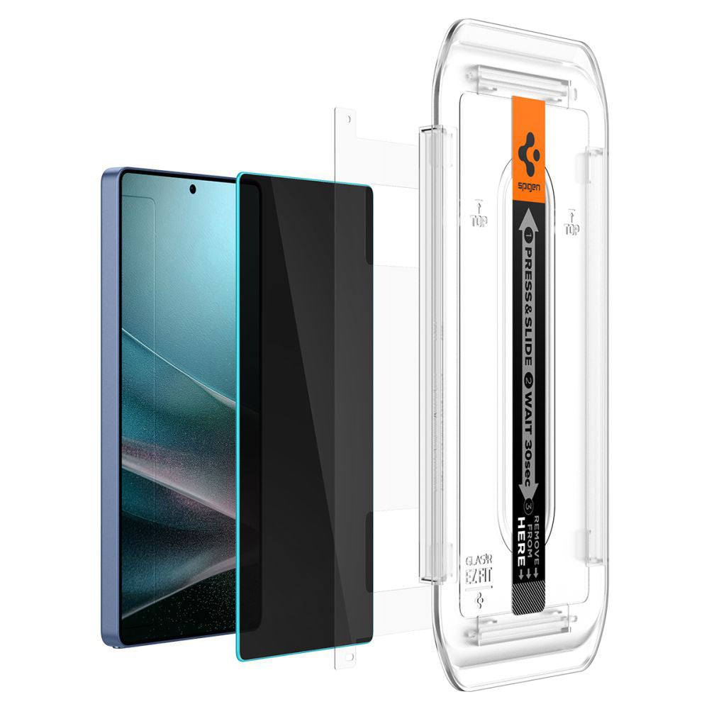 Privacy-skærmbeskytter Spigen GlastR EZ FIT HD til Samsung Galaxy S25 Ultra S938, hærdet glas, fuld lim, sæt med 2 stk. AGL09335