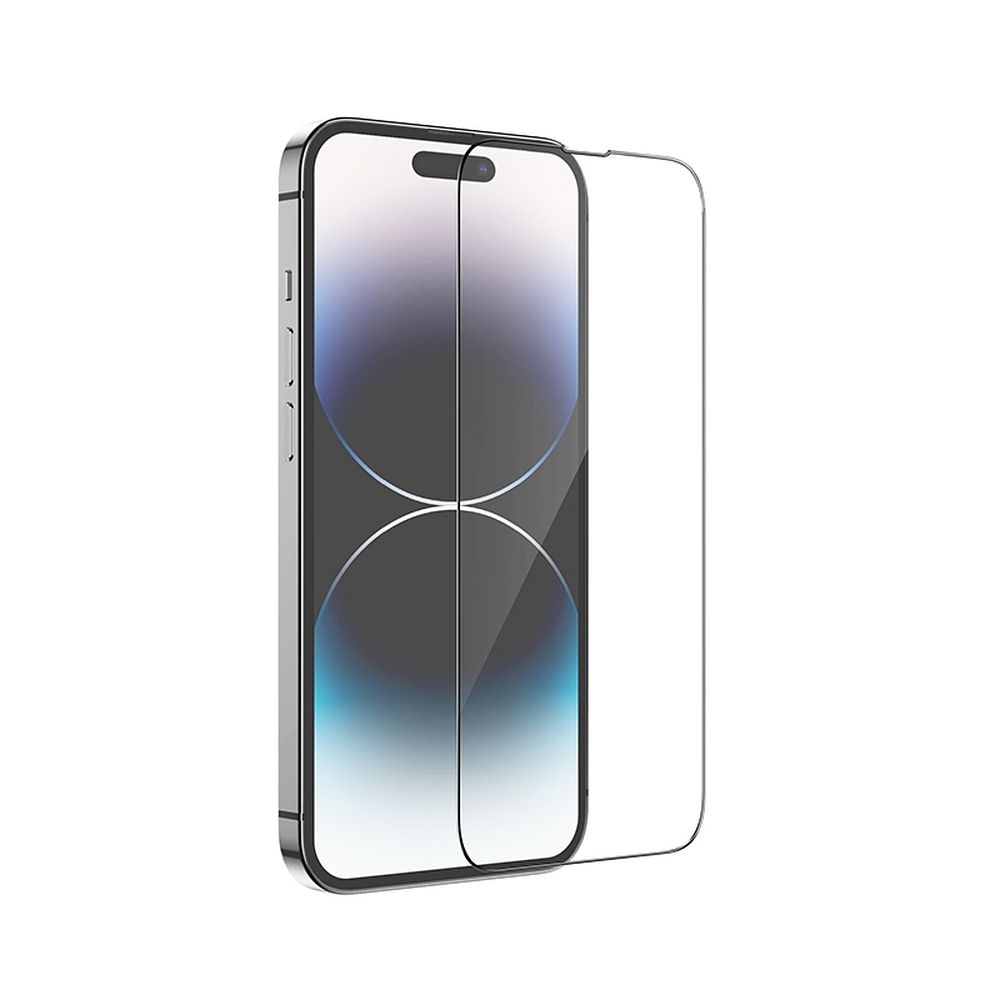 HOCO Screen Protector for Apple iPhone 14 Pro Max, Tempered Glass, Full Glue, Set of 10 pieces, Black
